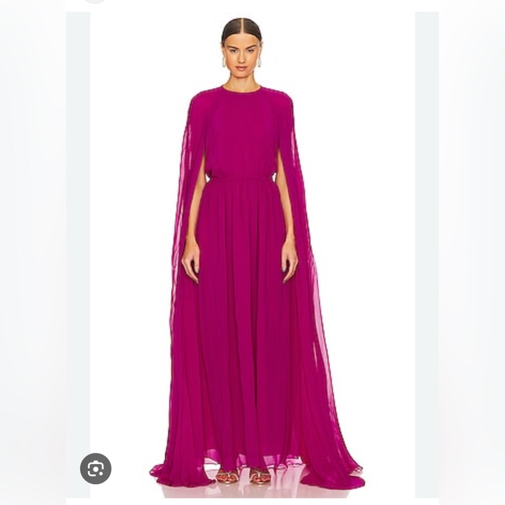 Edit by elaine turner ea edomboy cape maxi dress